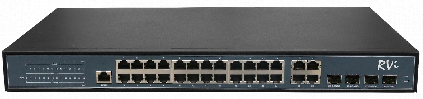 RVi-1NSM24G-4C, коммутатор с питанием по PoE