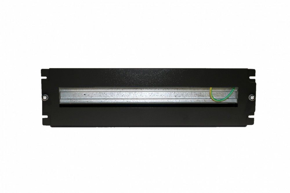 BPB19-PS-3U-RAL9005, панель 19" с DIN-рейкой