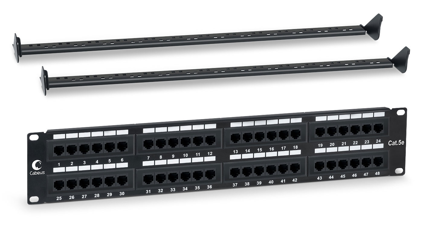 PL-48-Cat.5e-Dual (7001c), патч-панель 19"