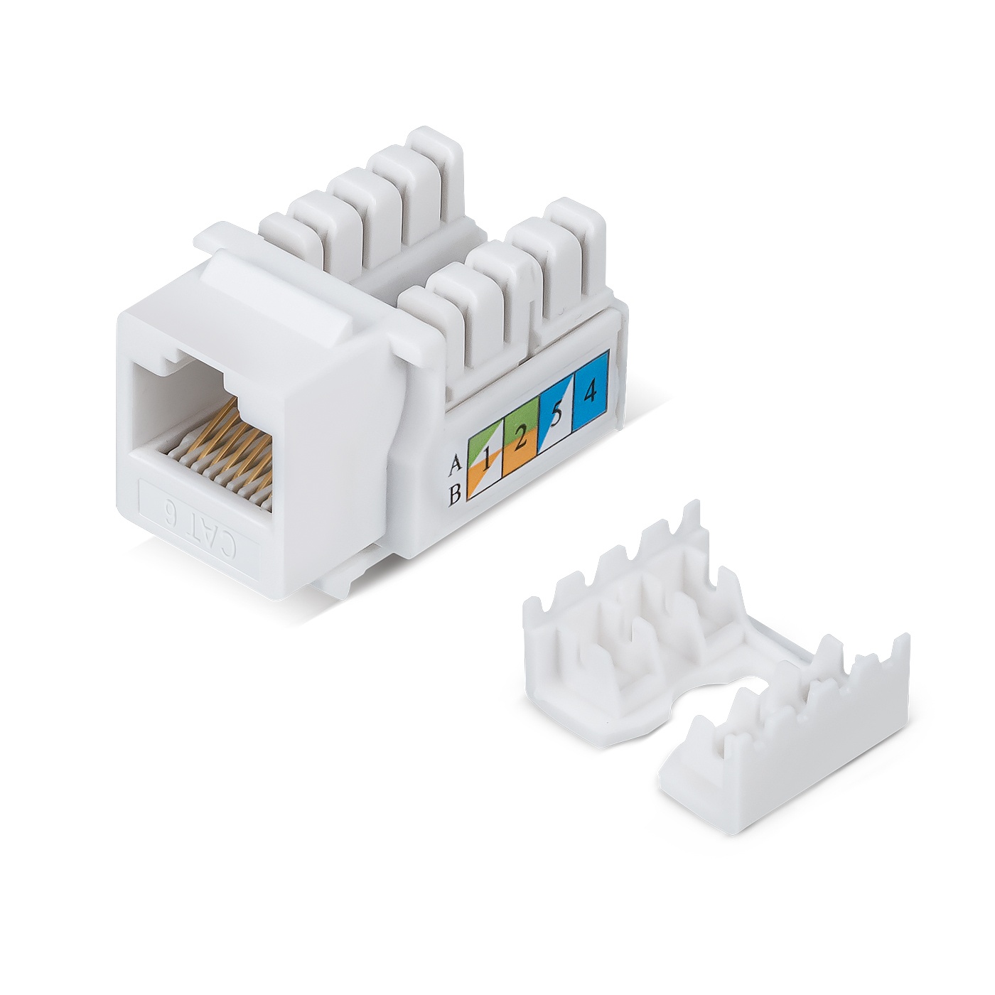 KJ-RJ45-Cat.6-90 (7129c), вставка Keystone Jack RJ-45