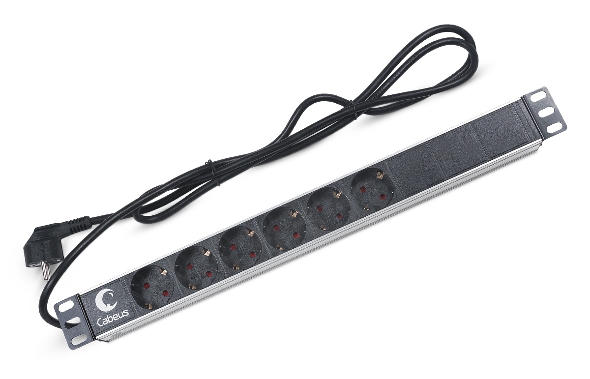PDU-6P-2EU (7290c), блок розеток 19"