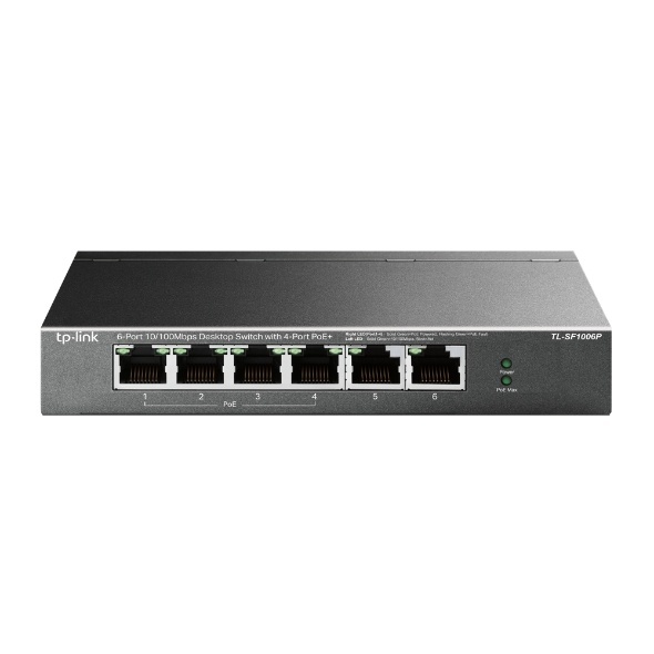 TL-SF1006P, коммутатор 6-портовый с PoE