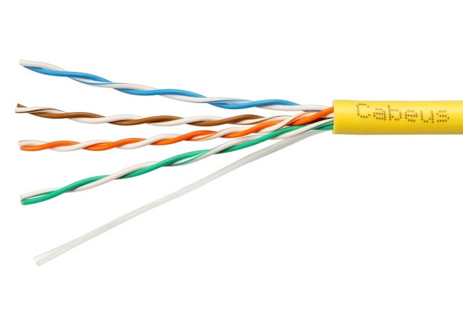 UTP-4P-Cat.5e-SOLID-YL (7251c), кабель «витая пара» (LAN) для структурированных систем связи