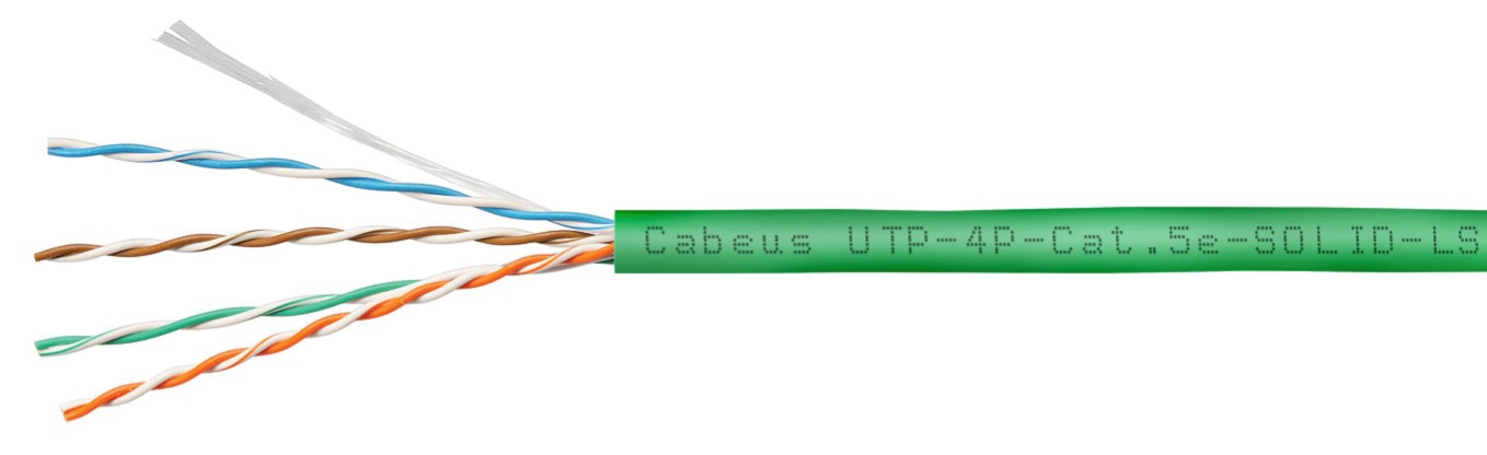UTP-4P-Cat.5e-SOLID-LSZH-GN (9779c), кабель «витая пара» (LAN) для структурированных систем связи