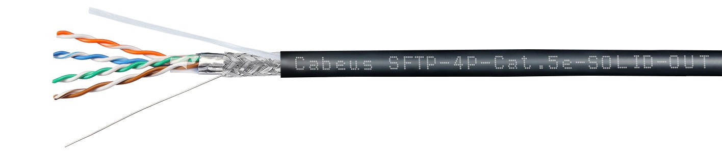 SFTP-4P-Cat.5e-SOLID-OUT-LSZH-UV (7472c), кабель «витая пара» (LAN) для структурированных систем связи
