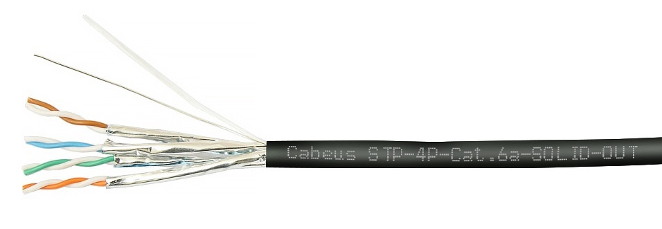 STP-4P-Cat.6a-SOLID-OUT-LSZH-UV (7198c), кабель «витая пара» (LAN) для структурированных систем связи