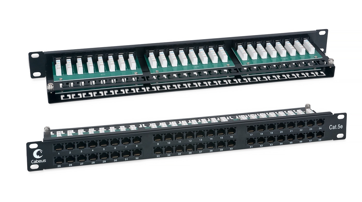 PLHD-48-Cat.5e-Dual (7487c), патч-панель 19"