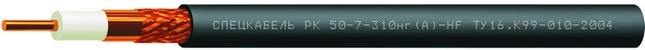 РК50-7-310нг(A)-HF, кабель коаксиальный радиочастотный для систем телерадиовещания, спутниковой и радиосвязи, групповой прокладки, с пониженным дымо- и газовыделением