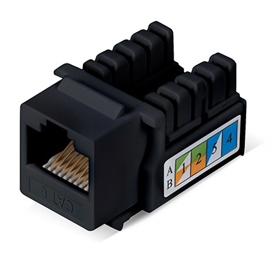 KJ-RJ45-Cat.6-90-BK (9483c), вставка Keystone Jack RJ-45