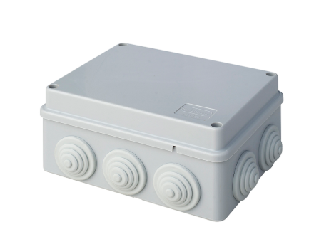 Коробка JBS150 150х110х70, 10 вых., IP55, серая (44009) монтажная