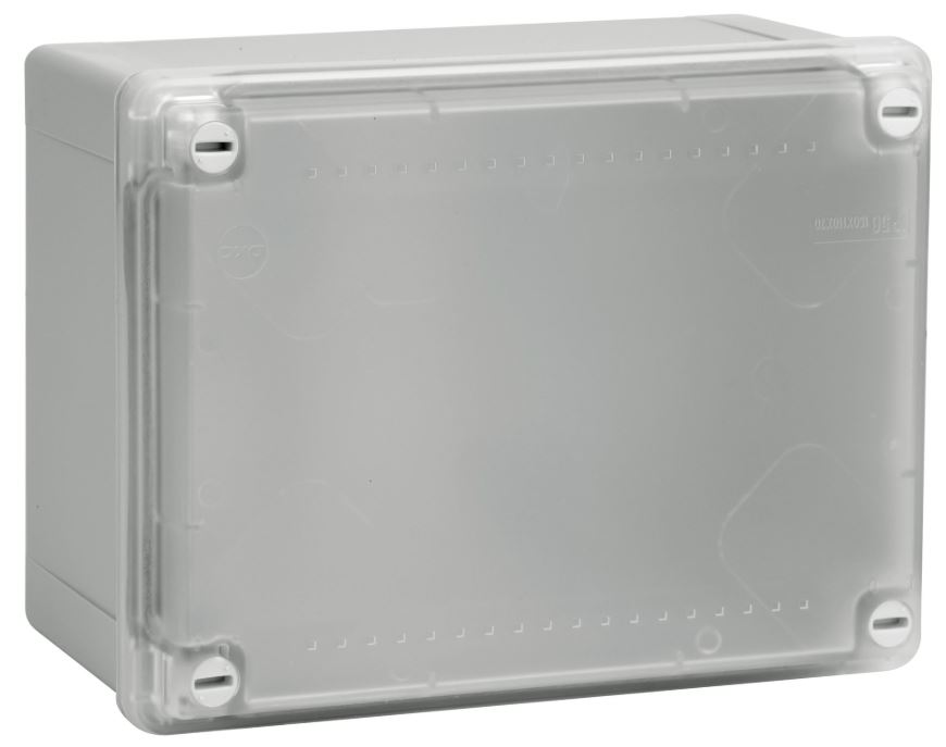 Коробка ответвительная с гладкими стенками и прозрачной крышкой, IP56, 190х140х70 (54120)