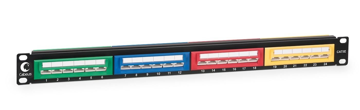 PLCOL-24-Cat.5e-Dual (7952c), патч-панель 19"