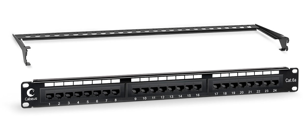 PL-24-Cat.6a-Dual (7651c), патч-панель 19"