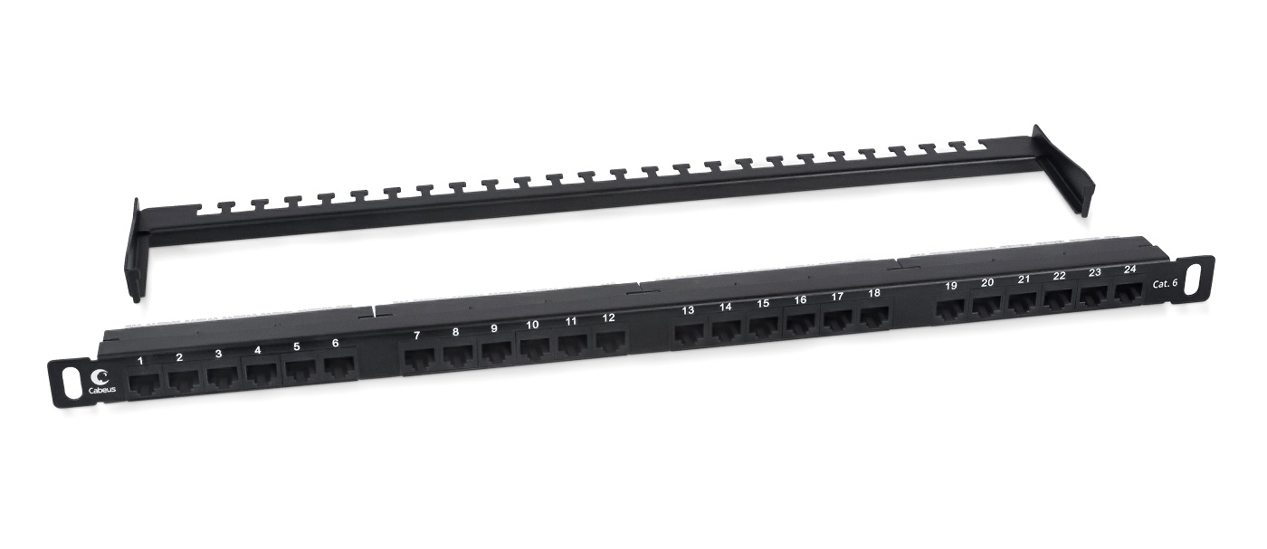 PLHD-24-Cat.6-Dual-180-0,5U (9664c), патч-панель 19"