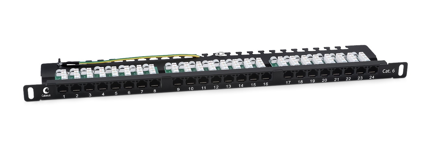 PLHD-24-Cat.6-Dual-90-0,5U (9667c), патч-панель 19"