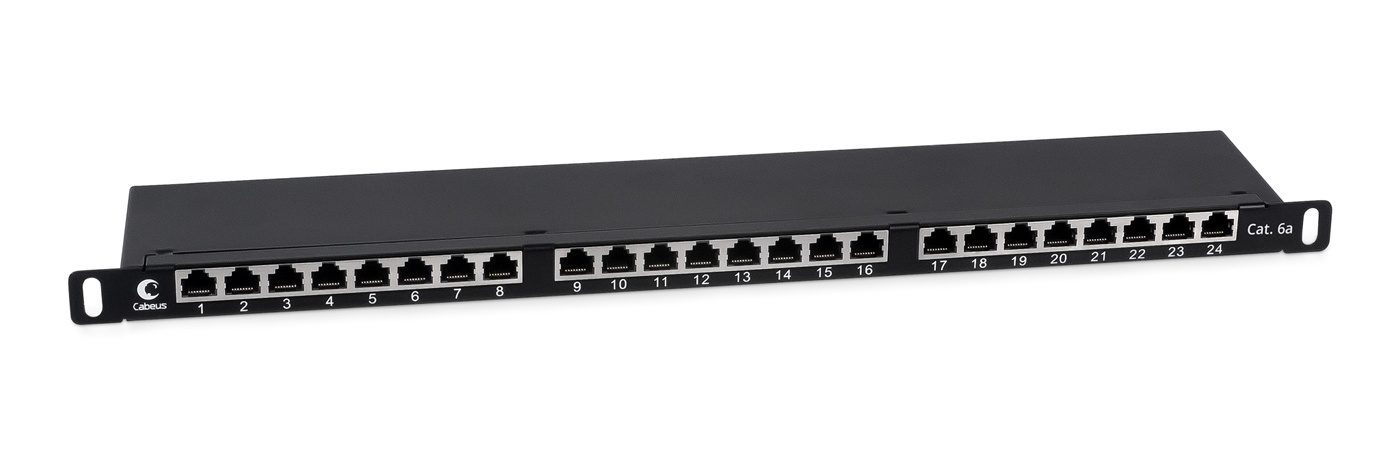 PLHD-24-Cat.6a-SH-Dual-0,5U (9652c), патч-панель 19"