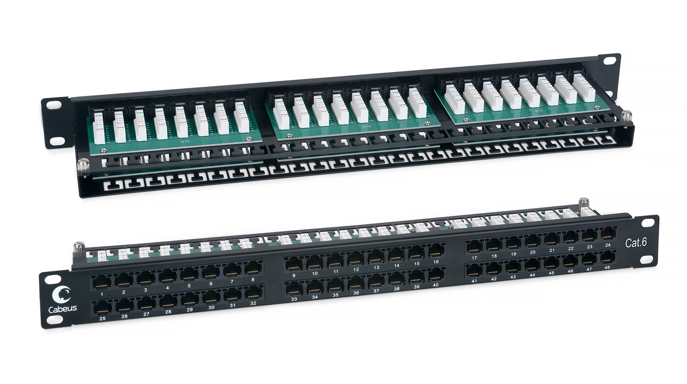 PLHD-48-Cat.6-Dual (7777c), патч-панель 19"