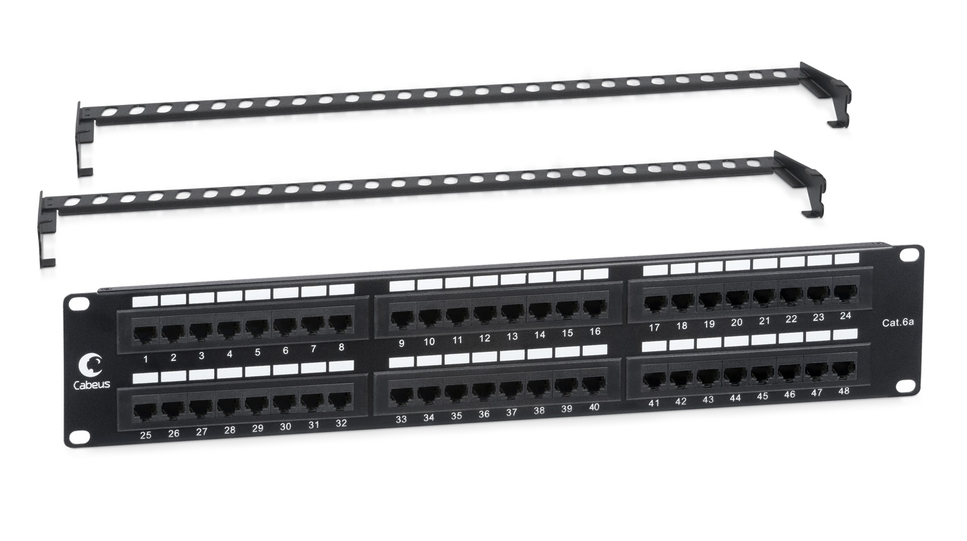 PL-48-Cat.6a-Dual (7652c), патч-панель 19"