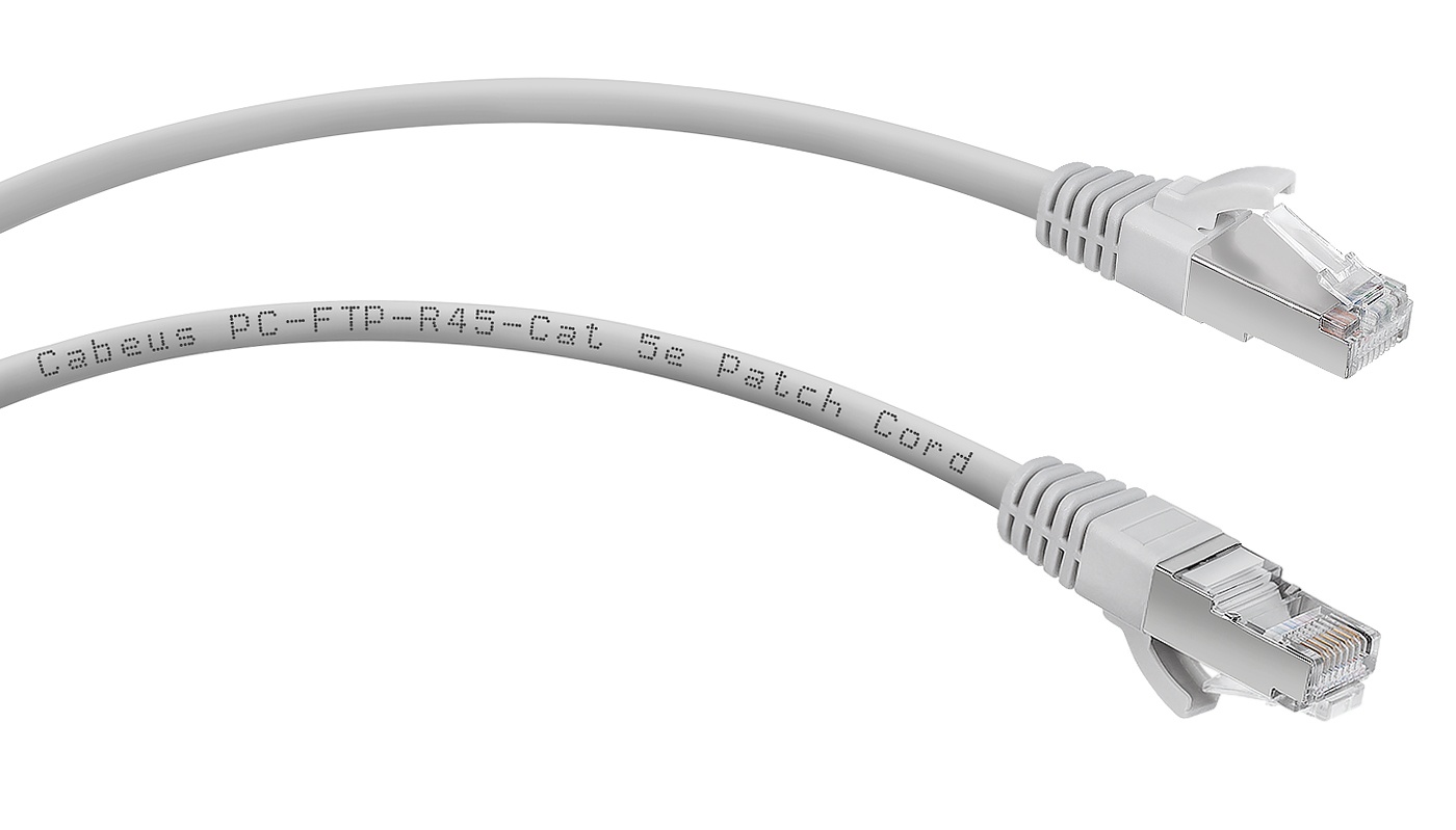 PC-FTP-RJ45-Cat.5e-1m (7262c), серый, патч-корд медный