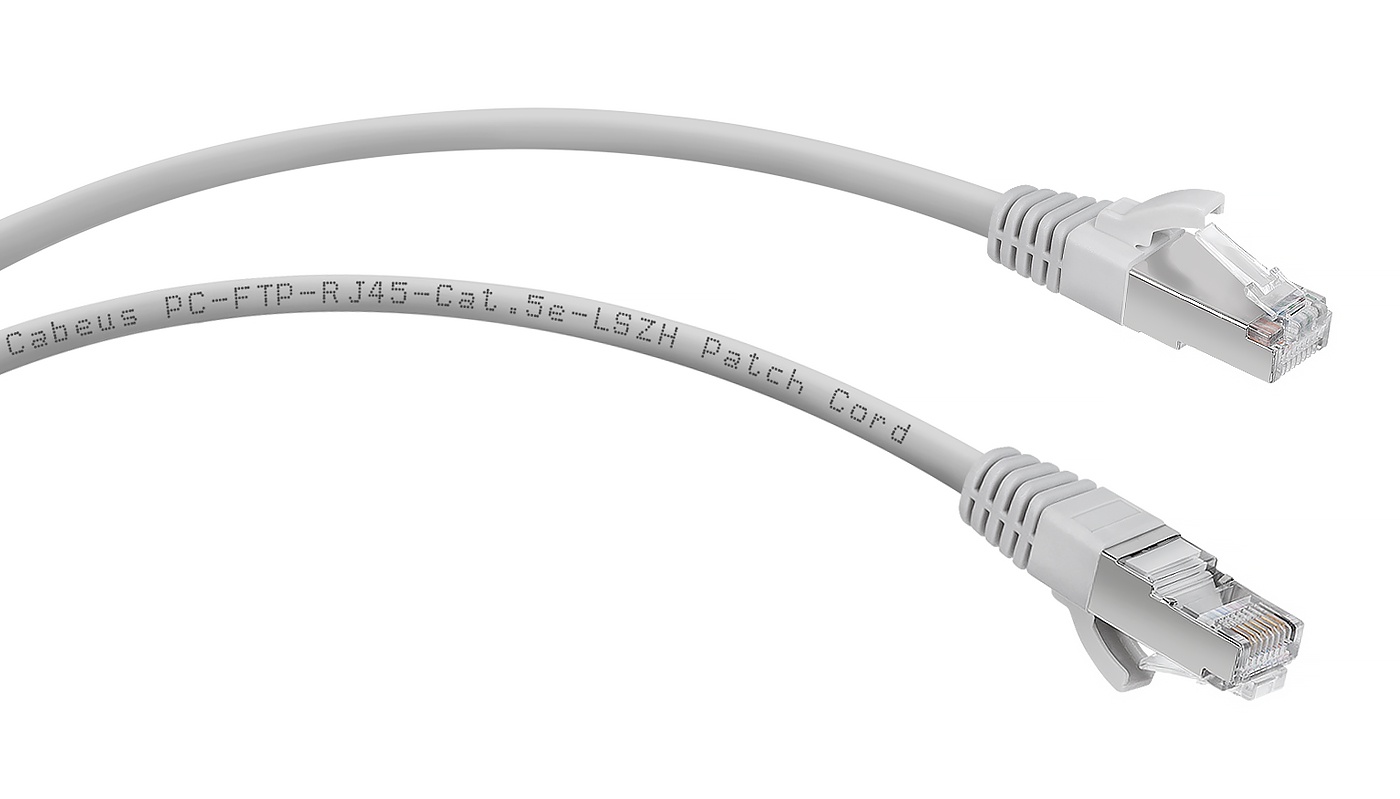 PC-FTP-RJ45-Cat.5e-5m-LSZH (8874c), серый, патч-корд медный