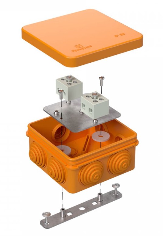 Коробка огнестойкая для о/п Е15-Е120 RAL2003 80х80х40 (40-0210-FR6.0-4) (Промрукав)