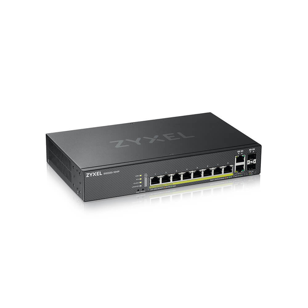 GS2220-10HP-EU0101F, гибридный L2 коммутатор PoE+
