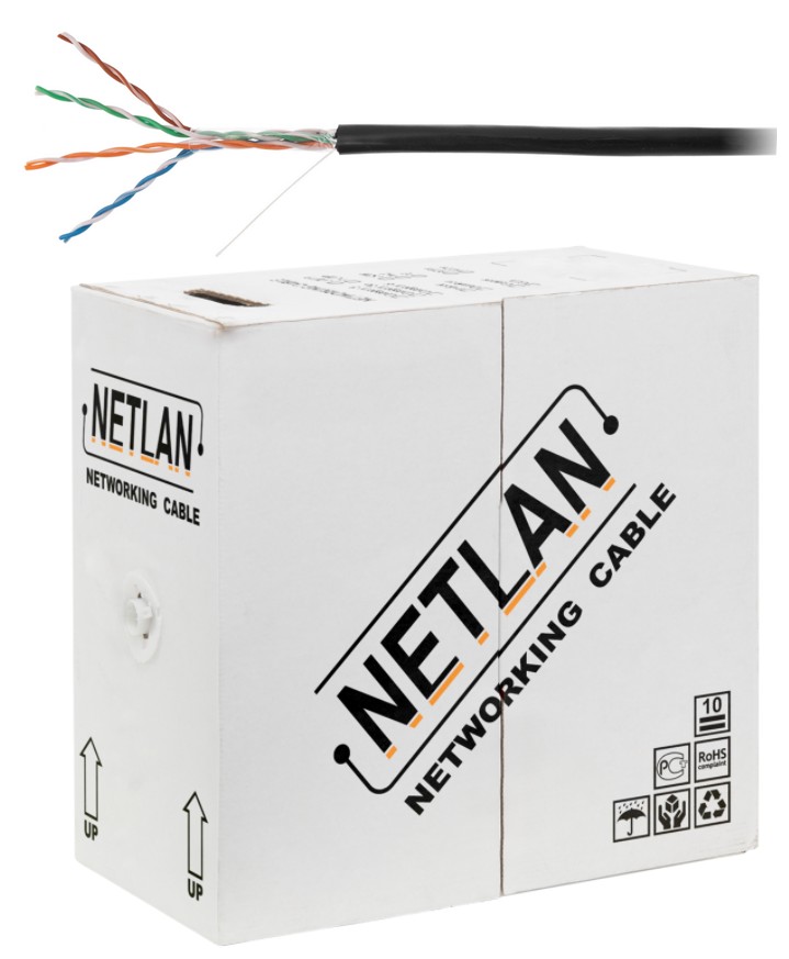 U/UTP 4pair, Cat5e, Out, PE, CCA (CCA-UU004-5E-PE-BK), кабель «витая пара» (LAN) для структурированных систем связи