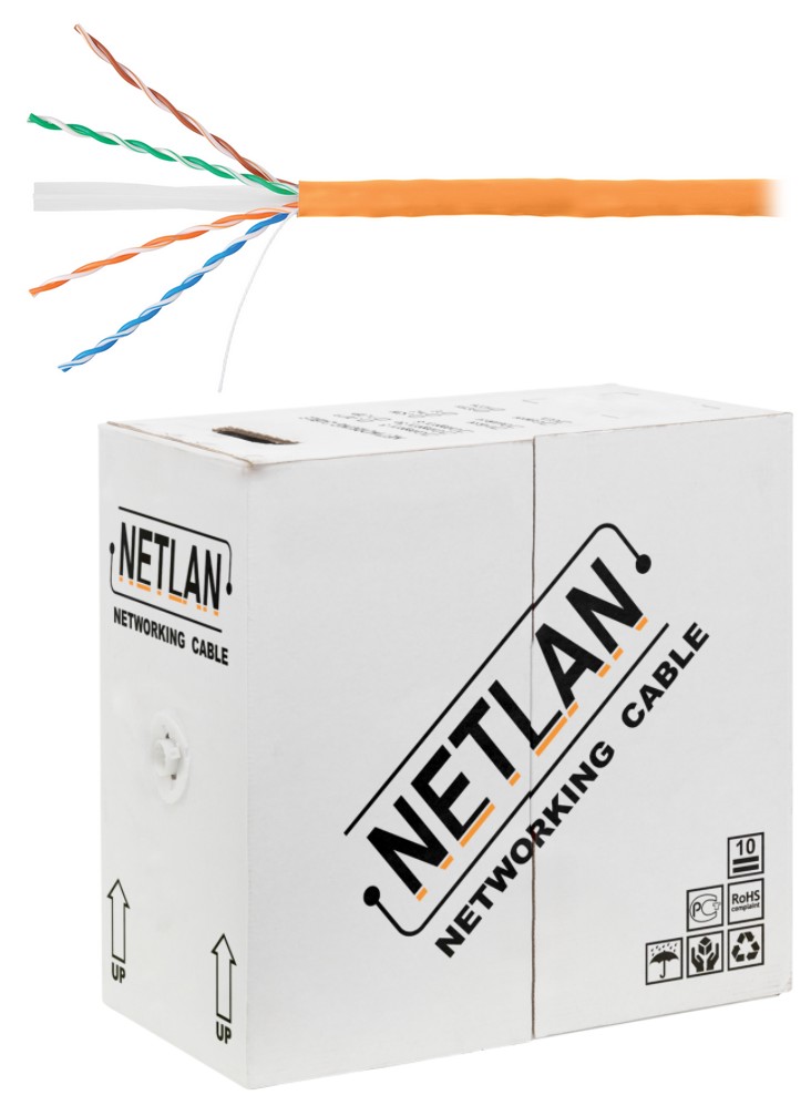 U/UTP 4pair, Cat6, Solid, In, LSZH (EC-UU004-6-LSZH-OR), кабель «витая пара» (LAN) для структурированных систем связи