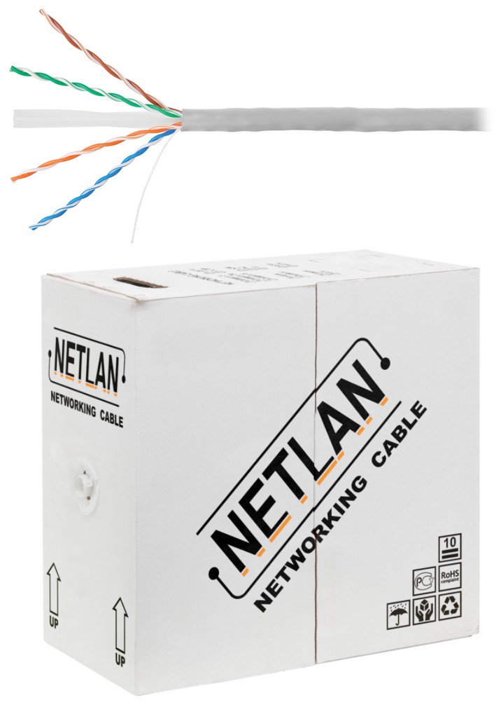 U/UTP 4pair, Cat6, Solid, In, PVC (EC-UU004-6-PVC-GY), кабель «витая пара» (LAN) для структурированных систем связи