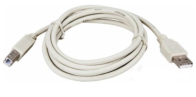 Кабель USB-А- USB-B, 2,4А, 1,8м, ПВХ, серый REXANT (18-1104), кабель для программирования