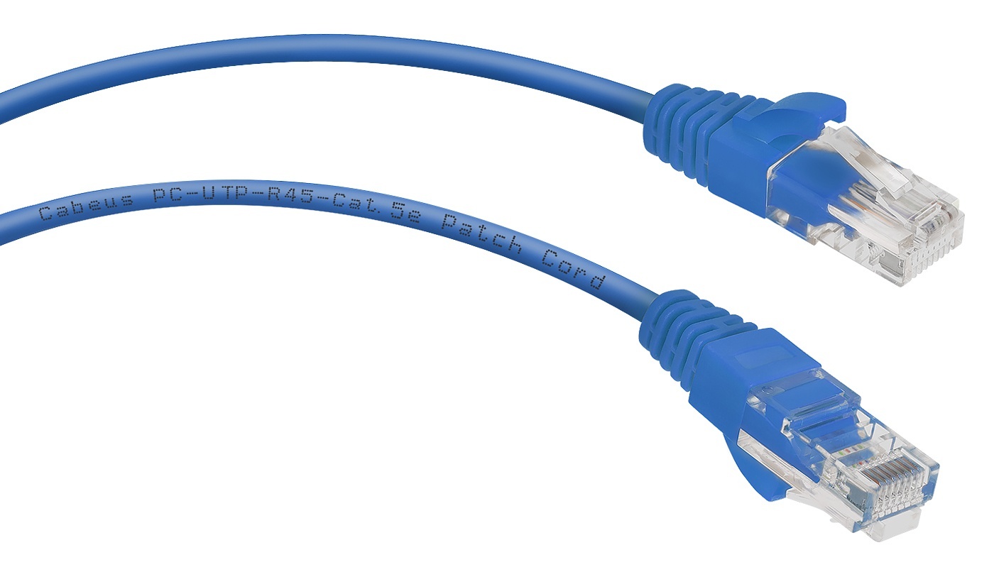 PC-UTP-RJ45-Cat.5e-0.15m-BL (8989c), синий, патч-корд медный