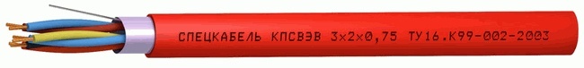 КПСВЭВ 1х2х0,5 (Спецкабель), кабель симметричный для систем сигнализации и управления, одиночной прокладки