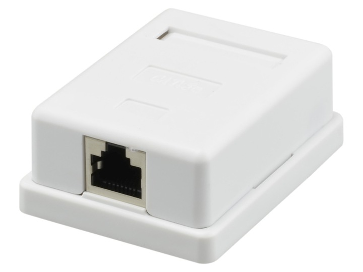 Розетка компьютерная настенная RJ-45, 8P8C, Cat.5e, 1 порт FTP (10-0354)