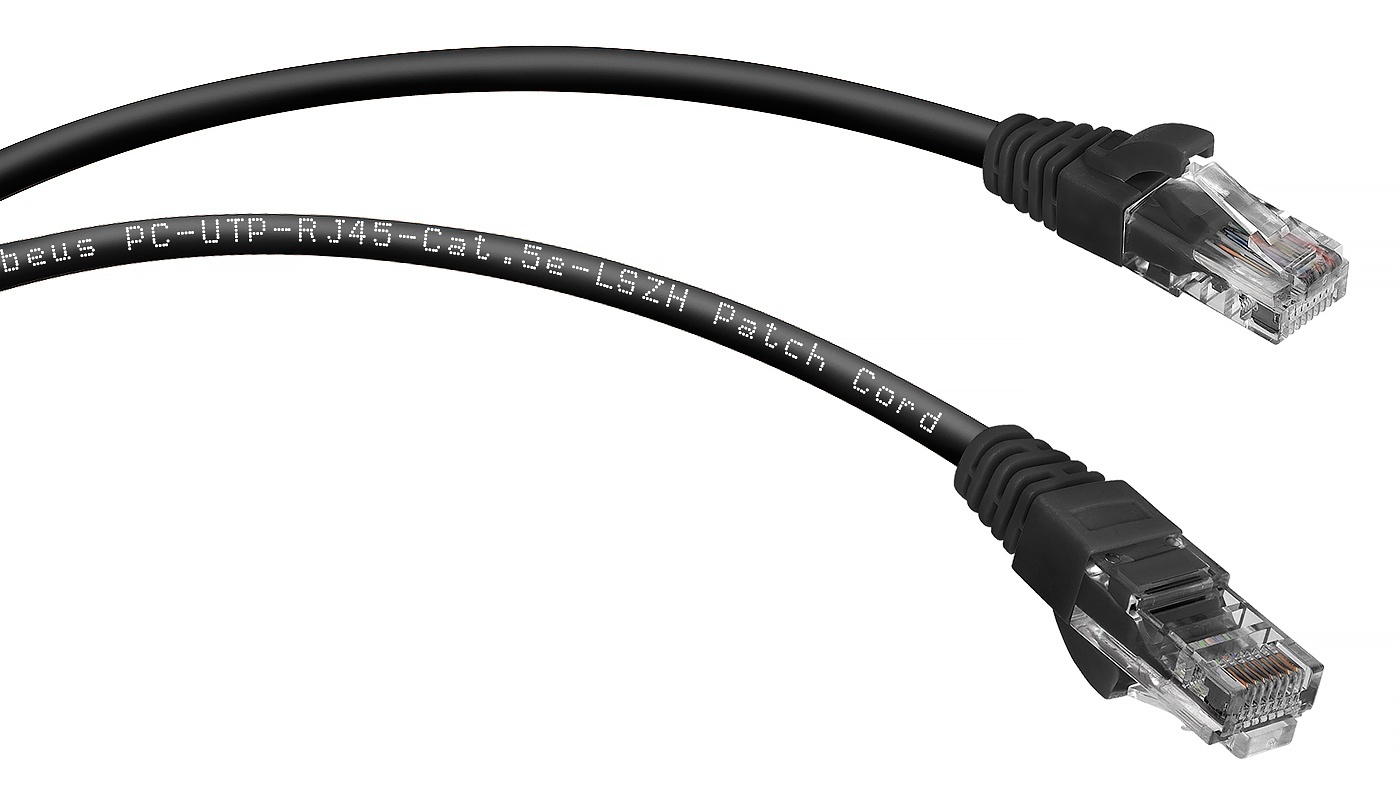PC-UTP-RJ45-Cat.6-0.5m-BK (8662c), чёрный, патч-корд медный