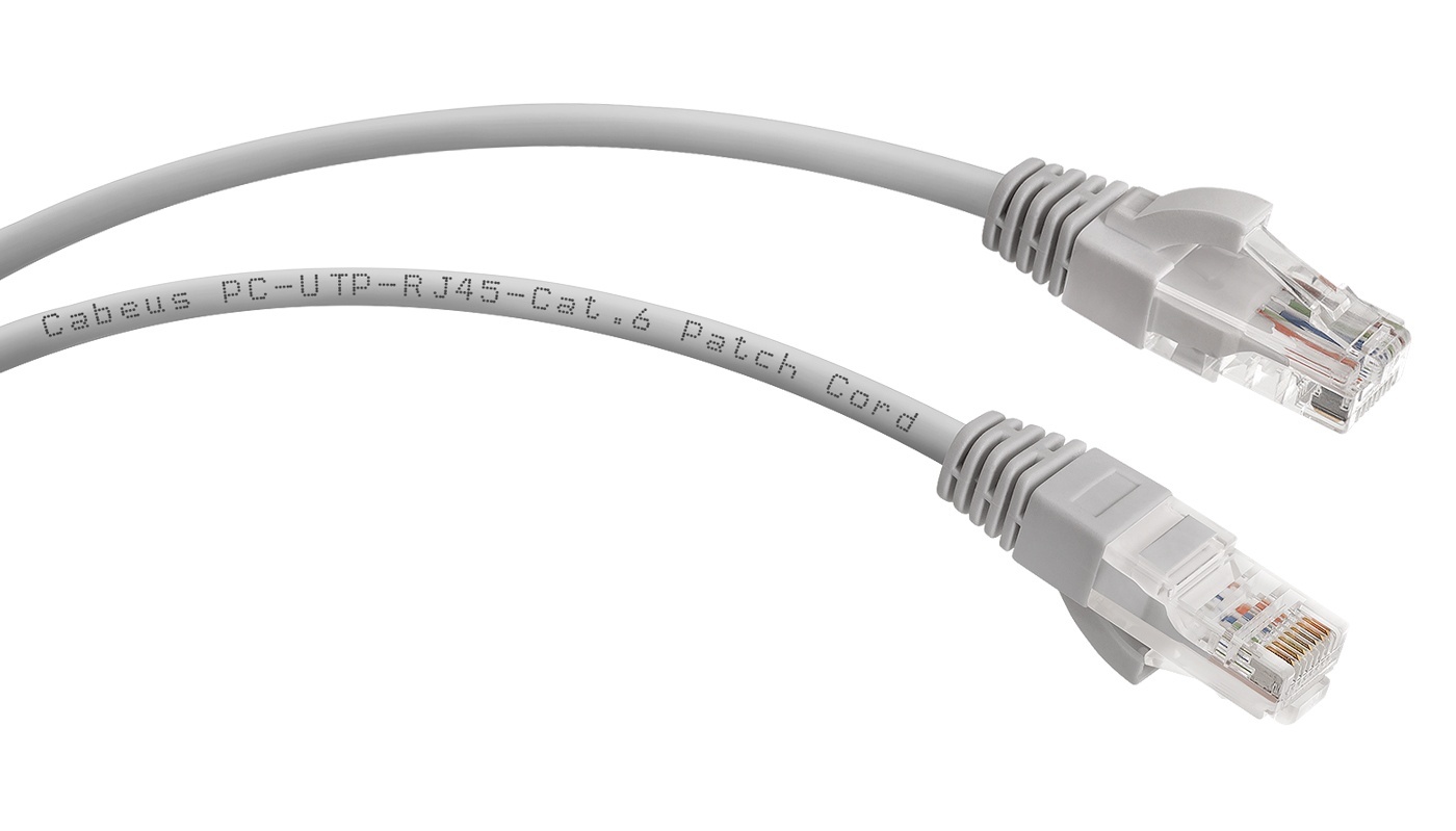 PC-UTP-RJ45-Cat.6-0.5m (7266c), серый, патч-корд медный