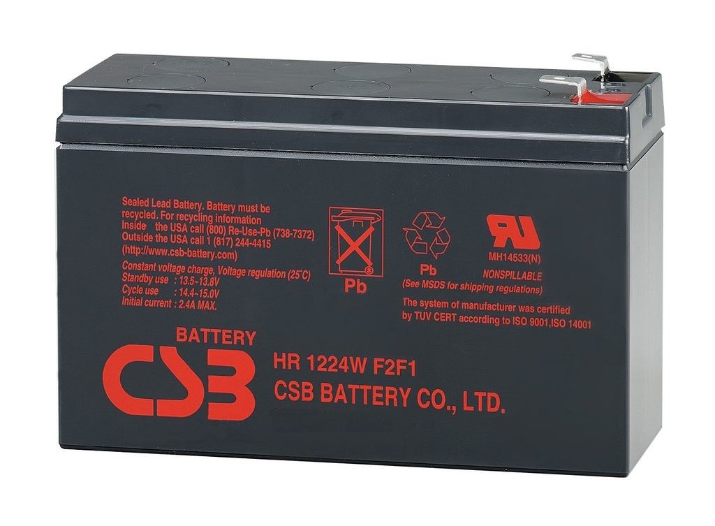 CSB HR 1224W F2 F1, аккумулятор герметичный свинцово-кислотный