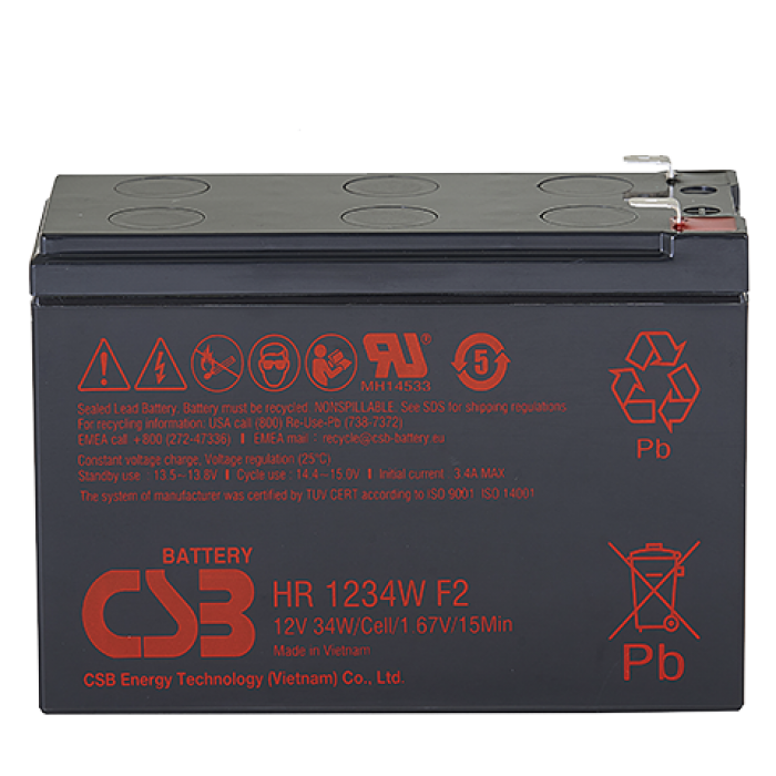 CSB HR 1234W, аккумулятор герметичный свинцово-кислотный