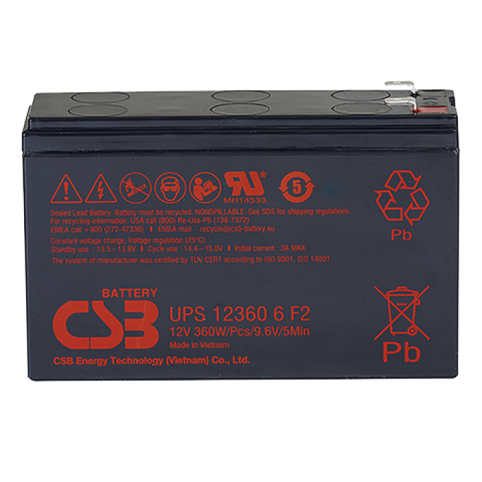 CSB UPS 123606, аккумулятор герметичный свинцово-кислотный