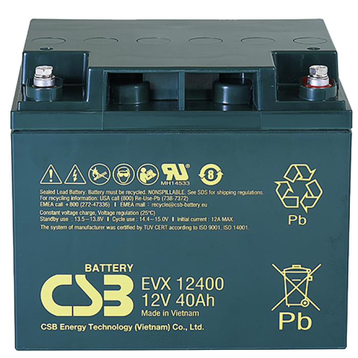 CSB EVX 12400, аккумулятор герметичный свинцово-кислотный