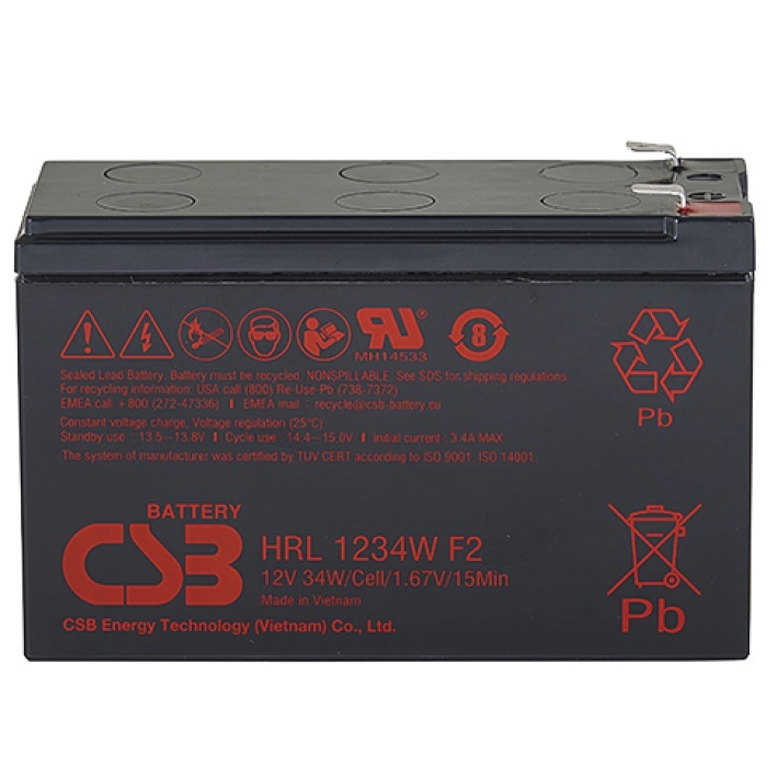 CSB HRL 1234W FR, аккумулятор герметичный свинцово-кислотный
