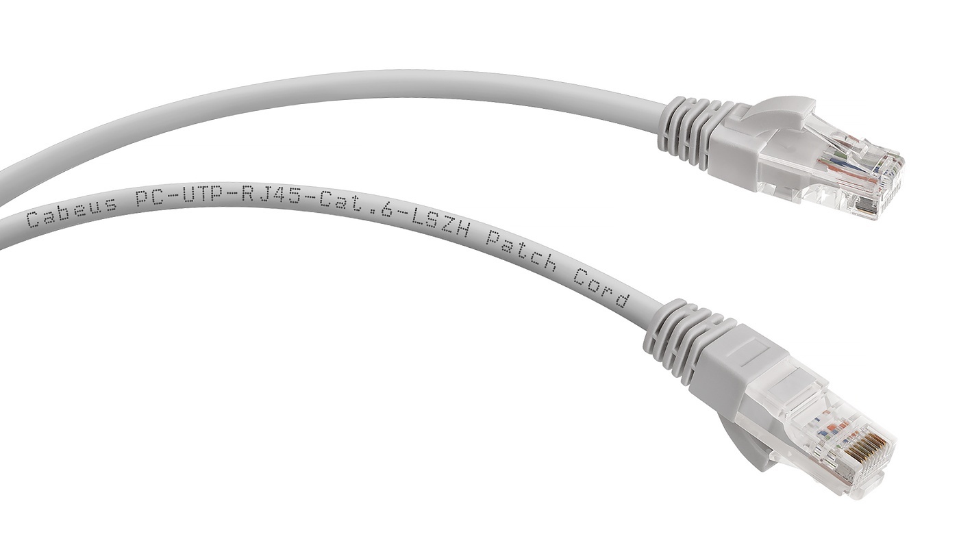PC-UTP-RJ45-Cat.6-2m-LSZH (8879c), серый, патч-корд медный