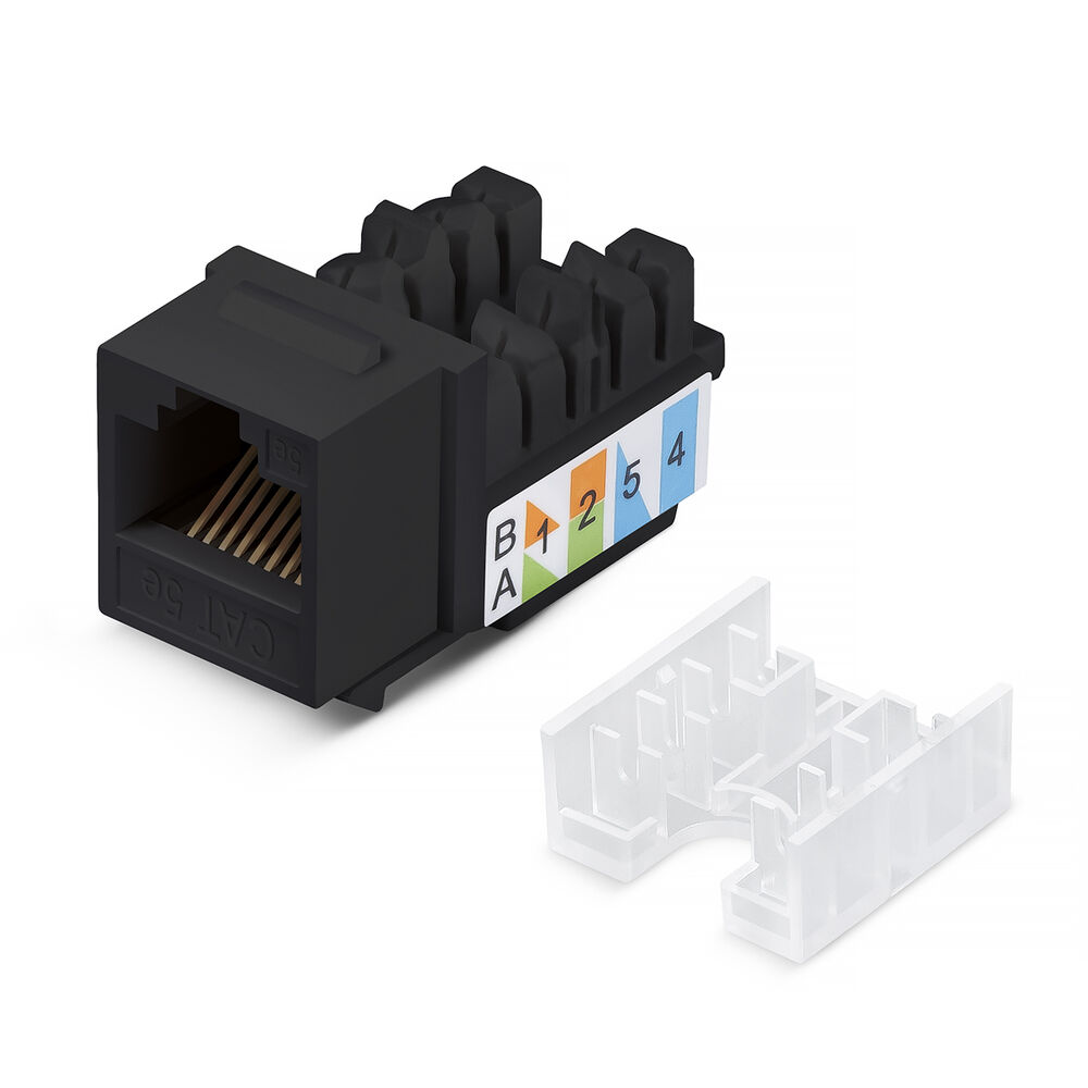 KJ-RJ45-Cat.5e-90-SW-BK (10101c), вставка Keystone Jack RJ-45
