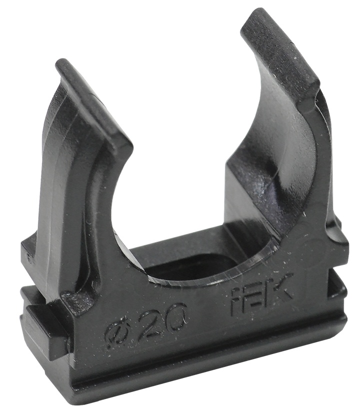 Держатель с защёлкой D20 черный ELASTA (100 шт) (CTA10D-CF20-K02-100)