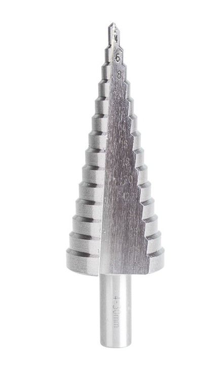 Сверло по металлу ступенчатое 4,0-30,0 мм 98mm 62 HRC Kranz (KR-12-6602)