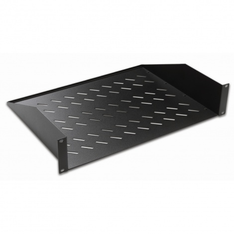 Полка консольная 19", 2U, 350 мм, черный (DR-412211)