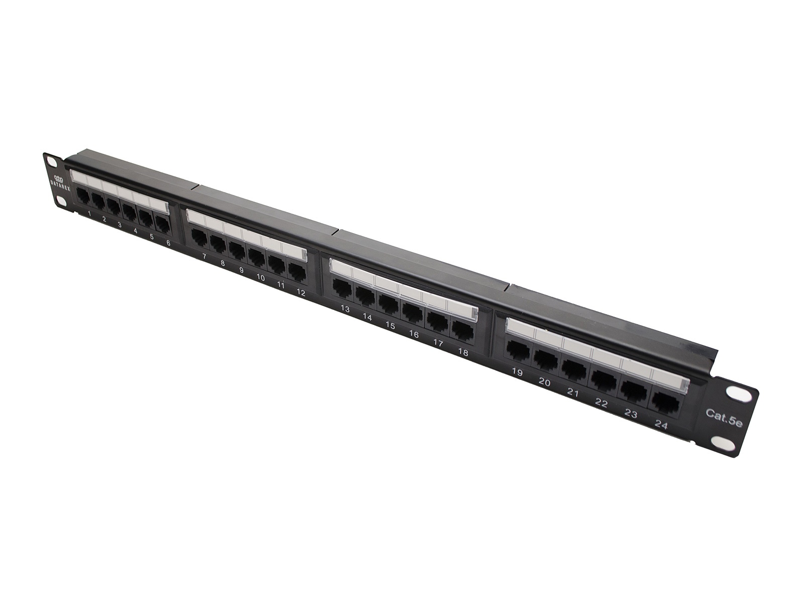 Коммутационная панель кат.5е, UTP, 19", 1U, 24xRJ45, 568A/В, черный (DR-4001)