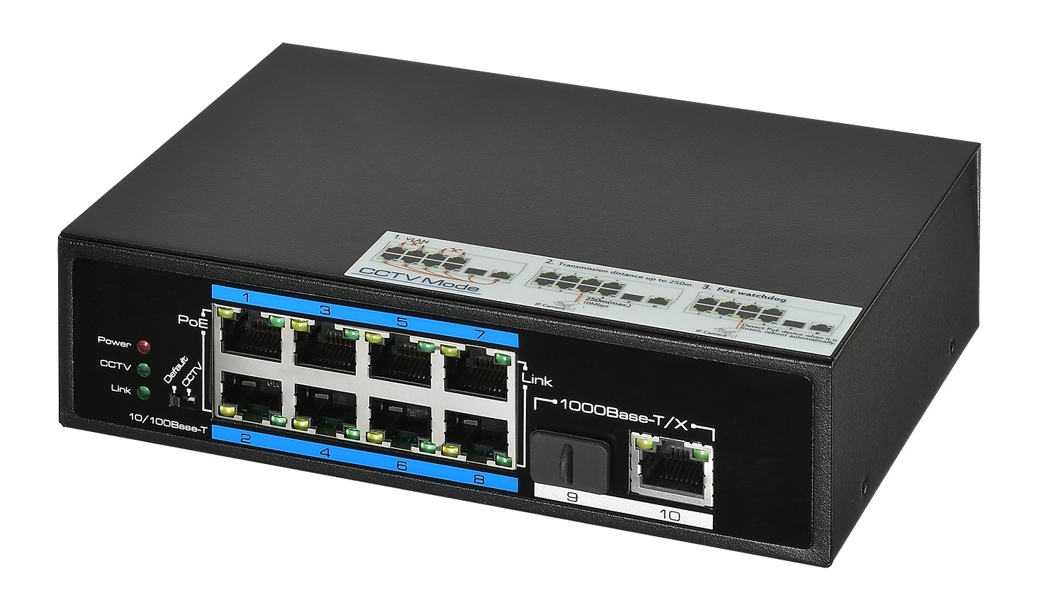 STP-811HPS, сетевой коммутатор неуправляемый