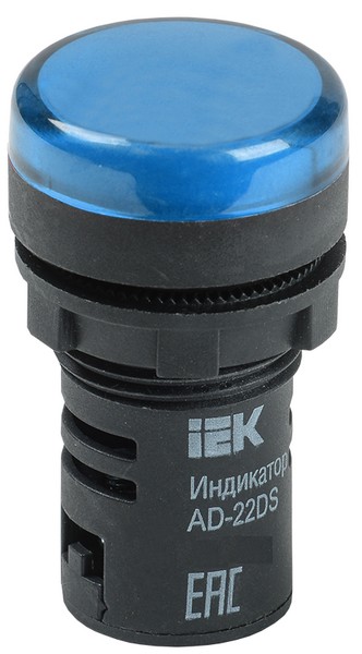 Лампа AD22DS (LED)матрица D22мм синий 230В (BLS10-ADDS-230-K07)