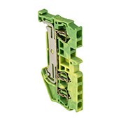 Колодка клеммная пружинная JXB-ST-2.5 3-проводная, земля, желто-зеленная (plc-jxb-st-2.5-3-pen)
