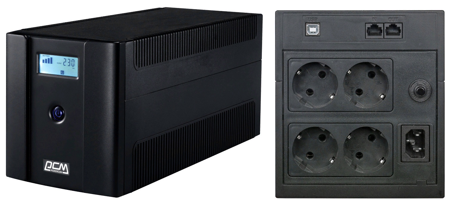 Raptor RPT-1500AP LCD 900Вт 1500ВА черный, источник бесперебойного питания